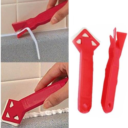 2pcs Hand Tool Scraper Silicone Glass Cement Scraper Practical Caulking Degreasing Agent Floor Tile Cleaning Glue Spatula