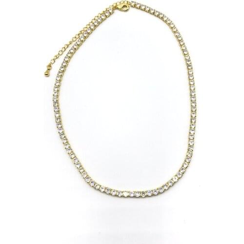 3PCS/lot High Quality Newest Arrival 3mm Clear Zirconia Chocker With Extension Wedding Jewelry