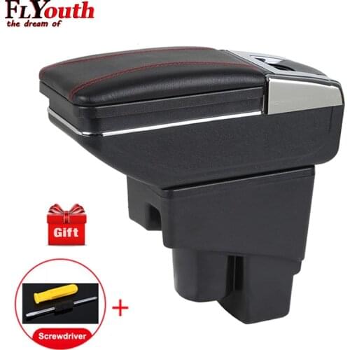 For Honda Fit Jazz 2003-2007 Car Armrest Box Car Styling Central Store Content Box Cup Holder Interior Auto Accessories
