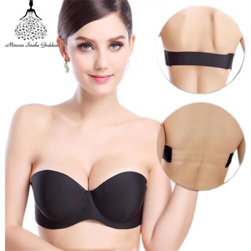 Half Cup Bra Bralette Underwear Lingerie ABCD Cup Strapless Bra For Women Wedding Bra Seamless Sexy Invisible Fly Bra