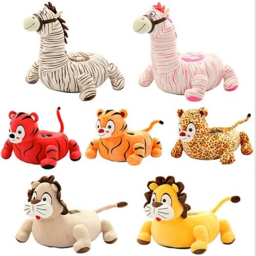 Fancytrader Animal Kids Sofa Doll Soft Giant Cartoon Tiger Horse Plush Sofa Chair Toy Nice Child Gift 45cm X 40cm