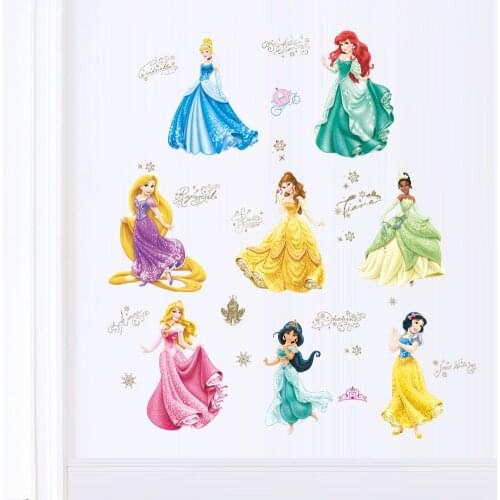 Disney Snow White Princess Wall Stickers For Kids Room Home Decoration Diy Girls Decals Cartoon Anime Movie Mural Art Poster