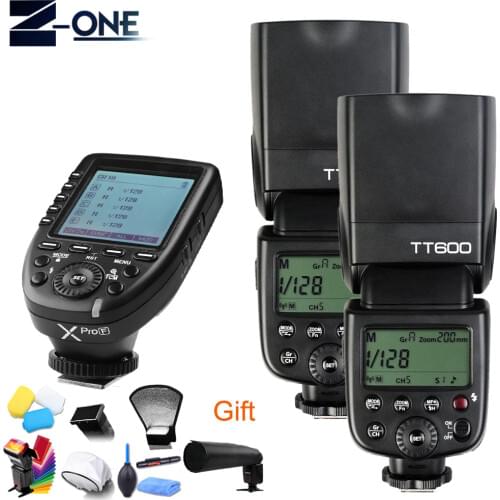 Godox TT600 GN60 HSS 1/8000s Camera Flash Speedlite+2.4G Wireless X System Xpro-F Transmitter For Fuji+Free Gift