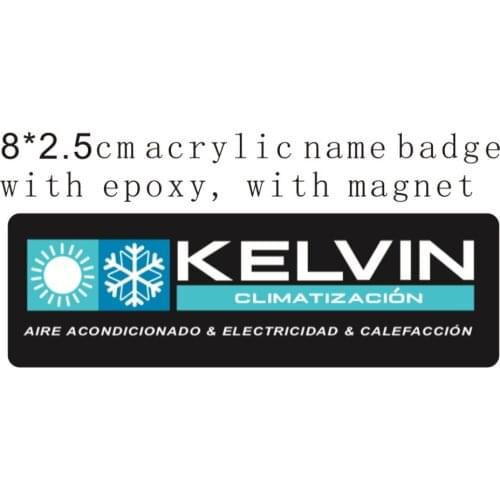 10pcs personalized acrylic magnet name badge with epoxy cover