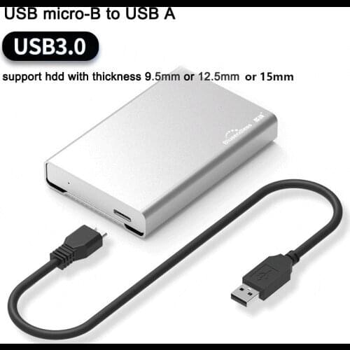 New Aluminum 6Gbps High Speed 2.5" HDD Enclosure Mobile Hard Disk Box Usb 3.0 Sata Hard Disk Case For 9.5-15MM HDD Blueendless