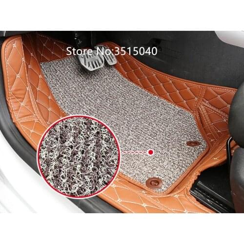 2 Colors PU Leather Wire Mats Special Car Floor Mats Custom Fit For Citroen C3-XR Auto Accessories Car Styling Carpet Cover