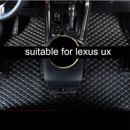 Leather car floor mats for lexus ux ux200 ux250h ux260h 2019 2020 accessories cover styling rug carpet