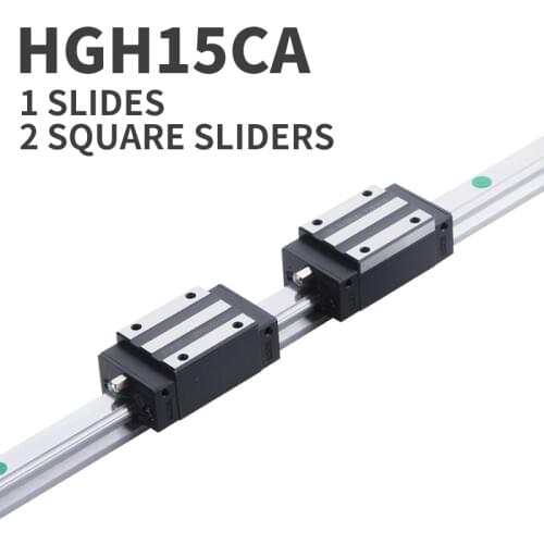 Xy table 1 HGH15 HGR15 linear guide rail 15mm guideways rod set +2 pc slide bearing block HGH15CA for CNC parts