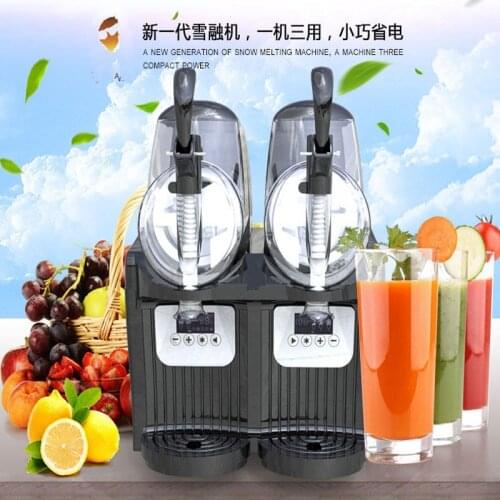 Double tank Slush machine 2L Ice cream maker 300W Snow melting machine Commercial Smoothies