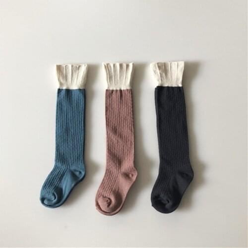 Fashion Toddler Girls Ruffle Tube Socks Children Beautiful Floor Middle Socks Baby Girls Knee High Socks Kid Solid Knee Socks