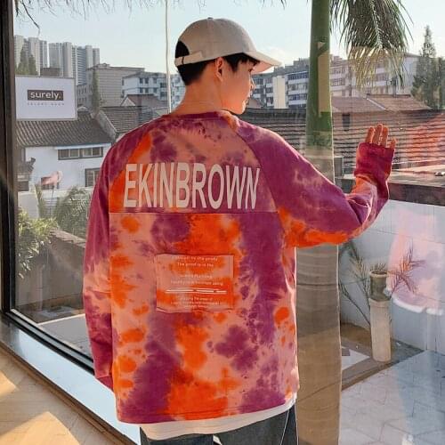 2021 Mens New Hong Kong Style Japanese Autumn Unisex Couple Large Size Harajuku Leisure Sports Sweatshirt Mens Cotton Pullover