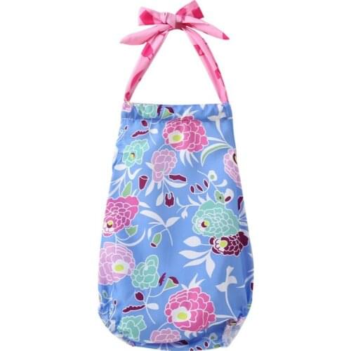 New Summer Newborn Baby Girl Clothes Sleeveless Lace Flower Print Strap Romper Jumpsuit One-Piece Outfit Summer Clothes