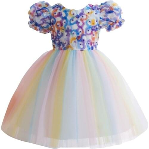 KEAIYOUHUO Girls Dress 2021 New Baby Clothes Baby Girls Pettiskirt Girl Lace Pettiskirt Baby Birthday Party Evening Dresses 0-6Y