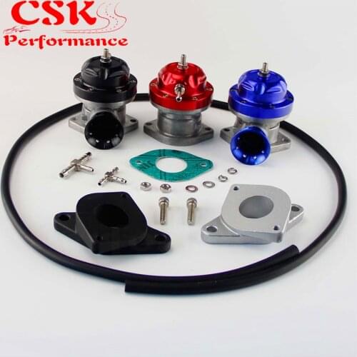 SSQV Dump Valve Flange Adapter + FV RZ RS BOV Fit Nissan Skyline R32 R33 R34 Red / blue / black