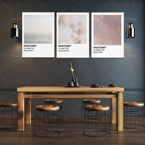 Pantone Poster, Coastal Aesthetic Poster, Bedroom Aesthetic Decoration, Dawn Pink Print Bedroom Wall Art | Cloud Art, Printed Po