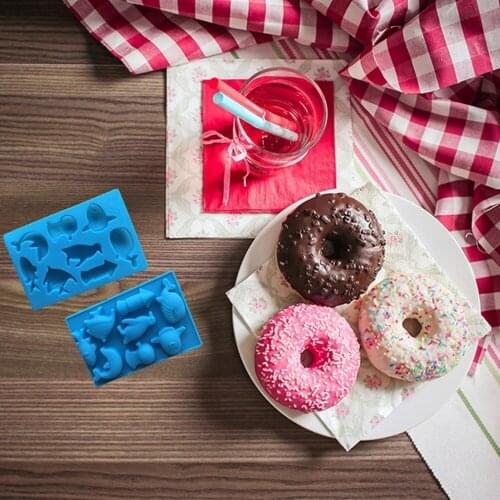 Silicone Cake Mold Whale Dolphin Fish Penguin Shape Chocolate Soap Fondant Moulds Pasteleria Cake Stencil Baking Tools