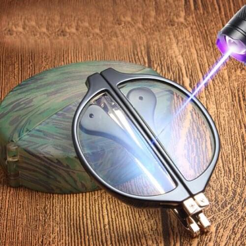 Retro Folding Anti-blue light Anti Eye Fatigue Reading glasses Men women With Box 1.0 -+4.0 Glasses Oculos de grau Glasses