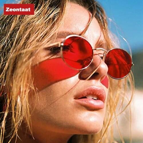 Retro Alloy Sunglasses Women Metal Round Sunglasses Female Vintage Oval Sun Glasses for Men Luxury Designer Gafas De Sol