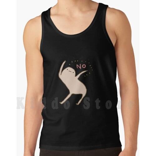 Dance tank tops vest 100% Cotton Fdhl Honest Blob Says No Honest Blob Honest Blob No Nope Human Illustrated Thing Go