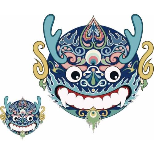 Prajna Dragon King Iron On Heat Press Patches Ghost Busters Patch Deal With It Peking Opera Character Patch Heat Transfer D