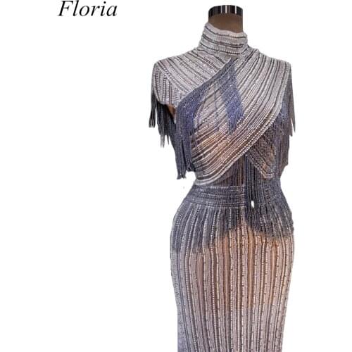 Floria Tassel Evening Dresses for Party Prom Pageant Special Occasion Vestidos De Fiesta Wholesale Custom Personal Size