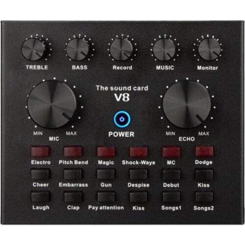 Sound Card Audio External USB for Headset Microphone Live Broadcast for BM800 Professional Audio Stereo Music Recording