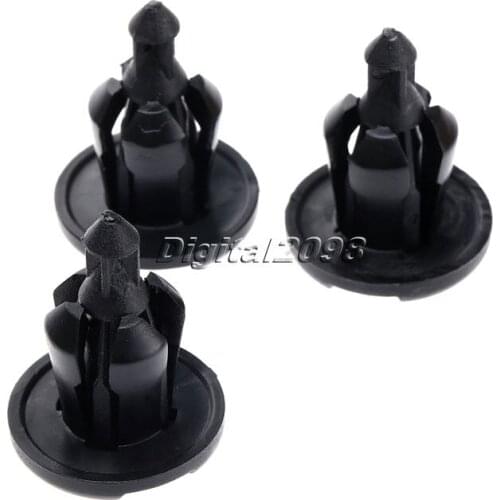 Yetaha 50 Pcs Auto Fastener 10mm Dia Hole Automobile Door Trim Panel Clip Black Push Retainer Bumper Fender Cover Rivets Clips