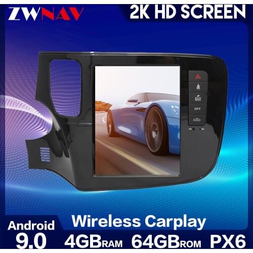 ZWNAV For Mitsubishi Outlander 3 2012-2019 Car Radio Multimedia Video Player Navigation GPS Android 9 PX6 No 2din 4G64GB