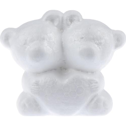 1pcs Modelling Polystyrene Foam bear White Craft Balls For DIY Christmas Party Decoration Supplies Gifts 8.9cm Size