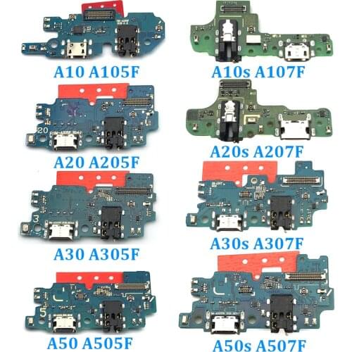 10pcs, Charging Port Connector Board Parts Flex For Samsung Galaxy A10 A12 A20 A30 A40 A50 A60 A70 A10S A20S A21S A30S A50S A70S