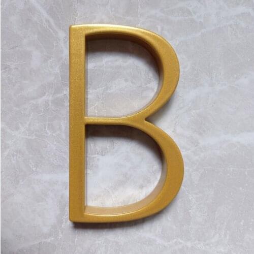 127mm Golden Floating Modern House Number Gold Door Home Address Numbers for House Digital Outdoor Sign Plates 5 In. #B