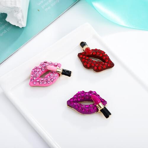 3pcs/pack Sexy Mouth Lips Rhinestone Jewelry Component DIY Craft Phone case design