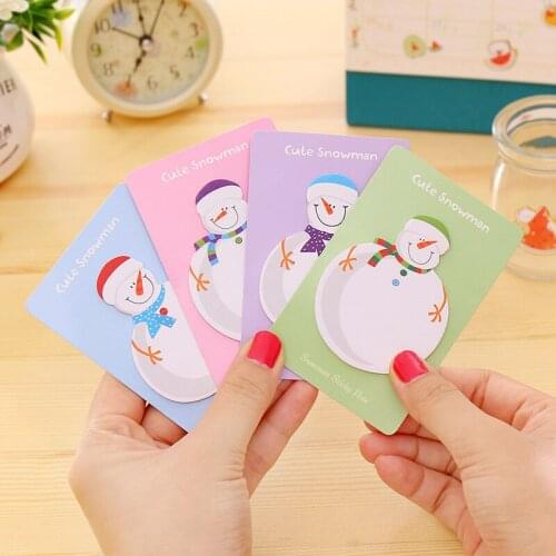 3pcs BZNVN South Korea stationery easy to write a snowman Snowman color note pee sign book Pepsi message lovely N paste