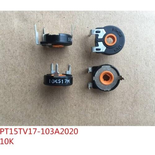 5PCS/LOT Imported Spanish PIHER potentiometer PT15TV17-103A2020 horizontal 10K oval hole wide foot