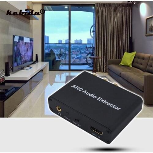 ARC Audio Extractor Adapter HDMI-compatible ARC Extractor Audio Adapter Fiber/Coaxial/3.5mm Output Suitable for Audio Headset TV