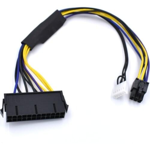 24 Pin to 6 Pin PCI-E ATX Main Power supply Adapter Cable for HP8380 8000 880 600G1 Motherboard