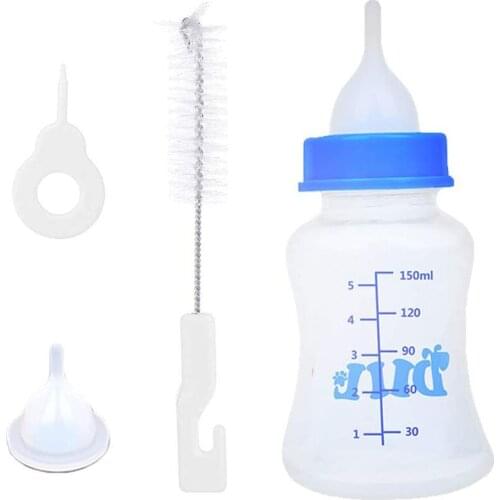 60ml/150ml Newborn Pet Feeding Bottle Nursing Bottle Set for Baby Small Dogs Kitten Cats Animals Water Milk Feeder Tool Supplies