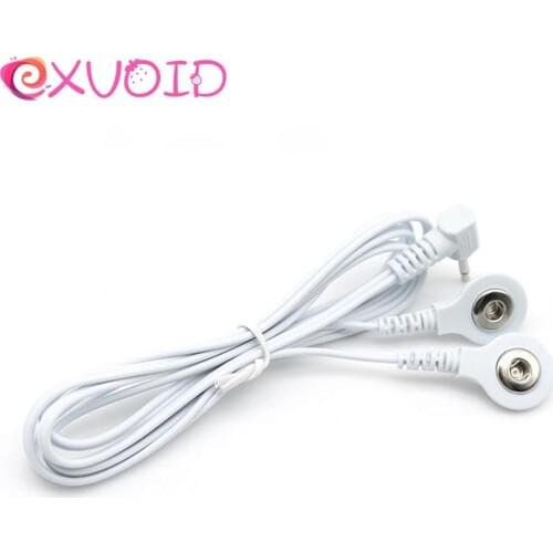 EXVOID 2 Button Connector Electrical Accessories for Penis Ring Anal Plug Electric Shock Wire Therapy Massager Electro Cable