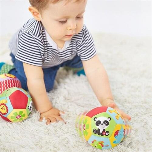 Baby Toys 0-12 Months Animal Ball Soft Plush Baby Mobile Toys With Sound Baby Rattle Body Building Ball Newborn Educational Toys