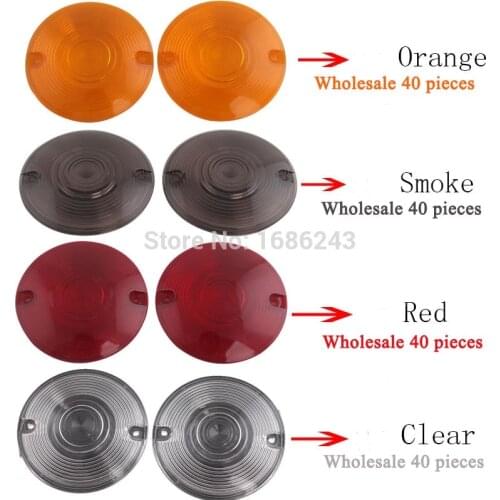 Turn Signal Light Cover Lens Motorcycle Headlight Covers Fits For 86-16 Harley Touring Road King Glide Wholesale 40 Pieces