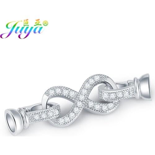 Juya DIY Pearls Jewelry Making Supplies Fastener Connector Closure Lock Clasps For Luxury Natural Stones Pearls Jewelry Handmade