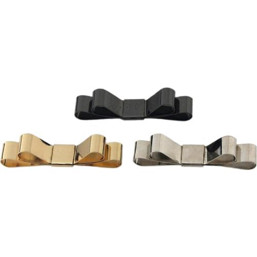2pcs Metal Fashion Bowknot Buckle Durable Shoes Clip Clasp for DIY Handbag Bag Garments Hardware Closure Bag Parts Accessories