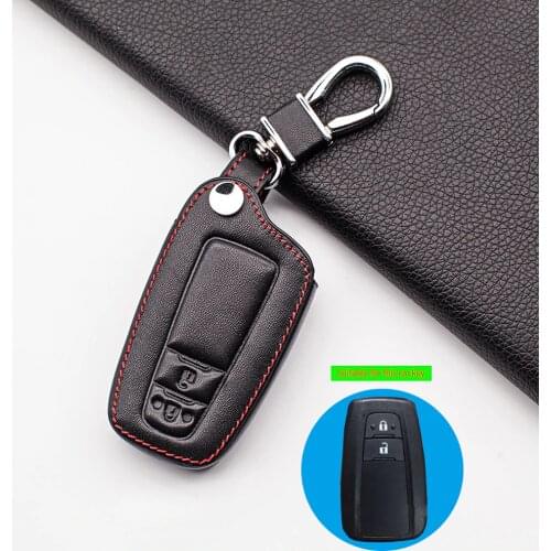 2 Buttons Remote Fashion Style Carrying Leather Key Case Cover For Toyota RAV4 RAV 4 XA50 2019 2020 Protective Shell