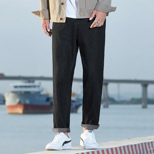 Vomint Mens Jeans Business Regular Straight Full Lenght Jean Casual Denim Trousers Elasticity Stretch Fabric Pant HI5310