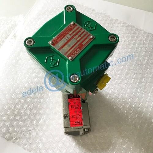 NF8551A410MO Green Flameproof - Aluminium coil ASCO 8551A410 Push type manual operator stainless steel solenoid valve