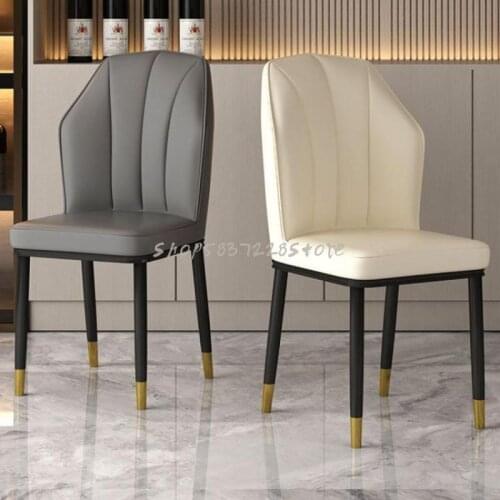 Nordic Style Dining Chair Family Stool Back Simple Makeup Book Table Chair Restaurant Hotel Light Luxury Iron Table Chair