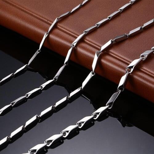 Wholesale Lots Never Fade 1-6mm Wide 316L Stainless Steel Rolo Necklace figaro chain necklace for Pendant For Man Woman