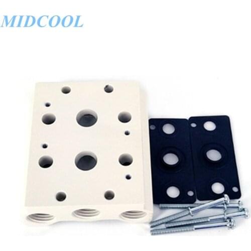 Solenoid Valve Base 4V200 Series 4V210 Plate 200M-2F/3F/4F/5F/6F/7F/8F/9F/10F/11F/12F Manifold