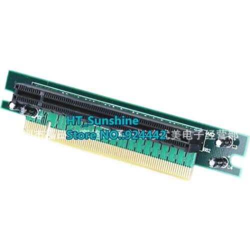 1pcs/lot 90 degree PCI Express 16x Riser Card Male to Female Right Angle PCI-E x16 to 16x slot protect Adapter 1U PC Server Case