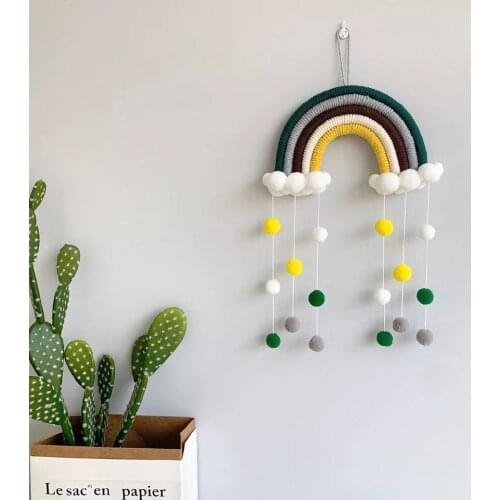 2020 Nursery Baby Girl Room Decor Kids Bedroom Decor Rainbow Hanging Decor Girl Boy Room Handmade Rainbow Hanging Decoration